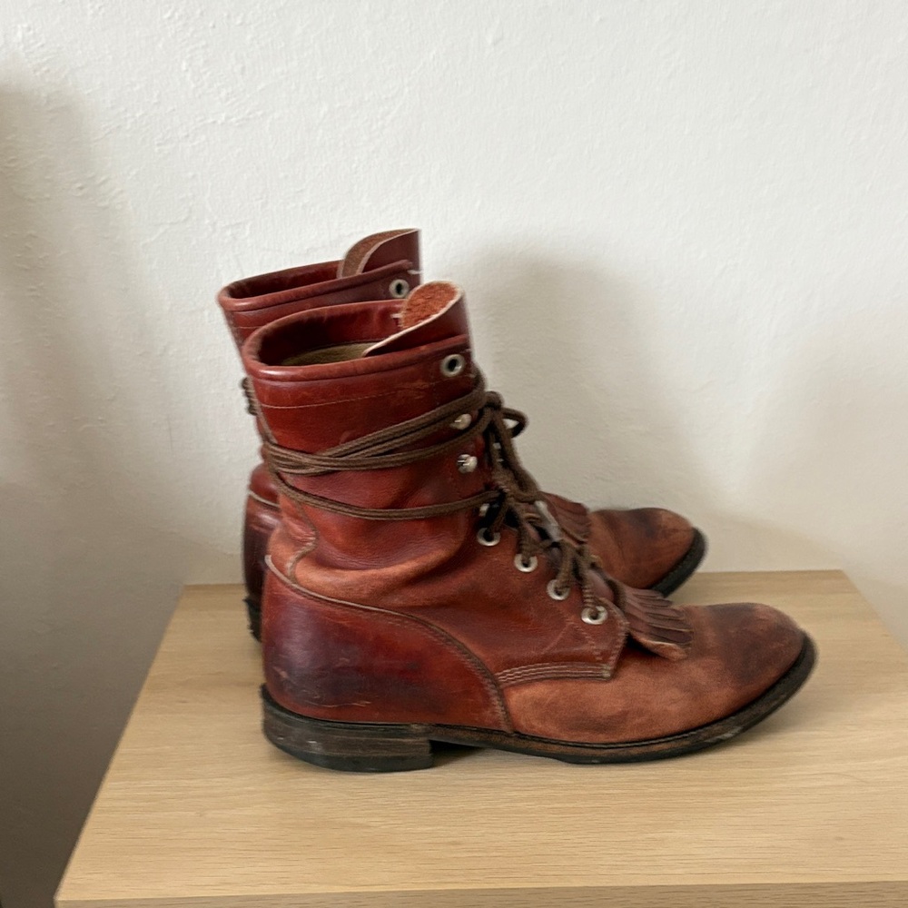 Justin Boots Rustic Brown Roper Boots - Picture 2 of 4